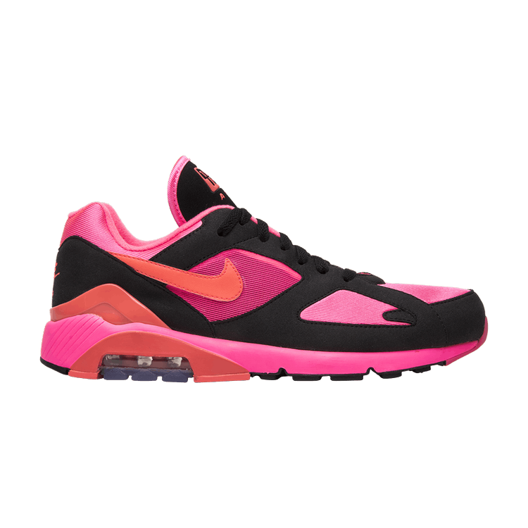 Comme des Garçons x Nike Air Max 180 'Black Pink' — Laser Pink/Solar Red-Black