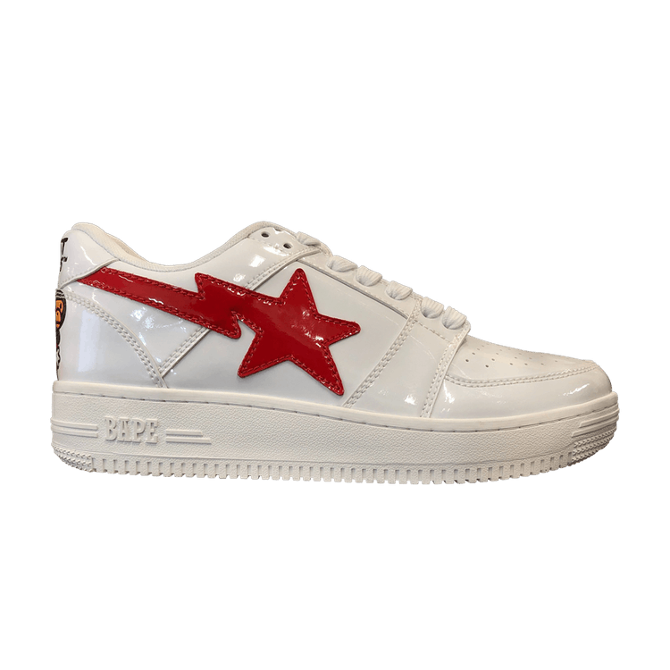 Bapesta Low 'White Red' — White/Red