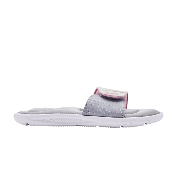 Under Armour Ignite 9 Slide GS 'White Mod Grey' — White/Mod Grey