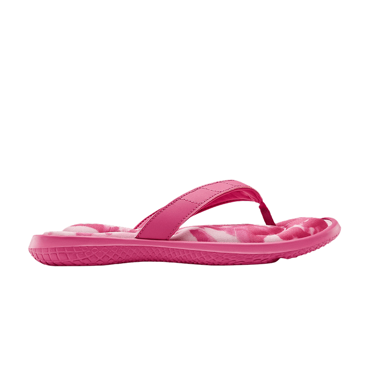 Under Armour Marbella 7 Sandal GS 'Paint Smudge - Bubble Gum' — Bubble Gum/White