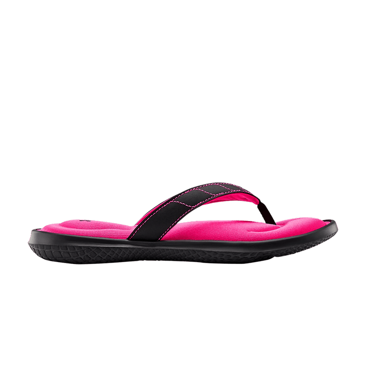 Under Armour Marbella 7 Sandal GS 'Black Pink Surge' — Black/Pink Surge