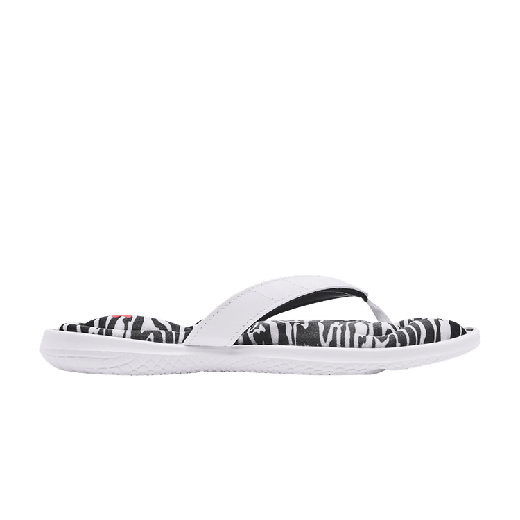 Under Armour Wmns Marbella 7 Graphic FB Sandal 'Black White' — Black/White