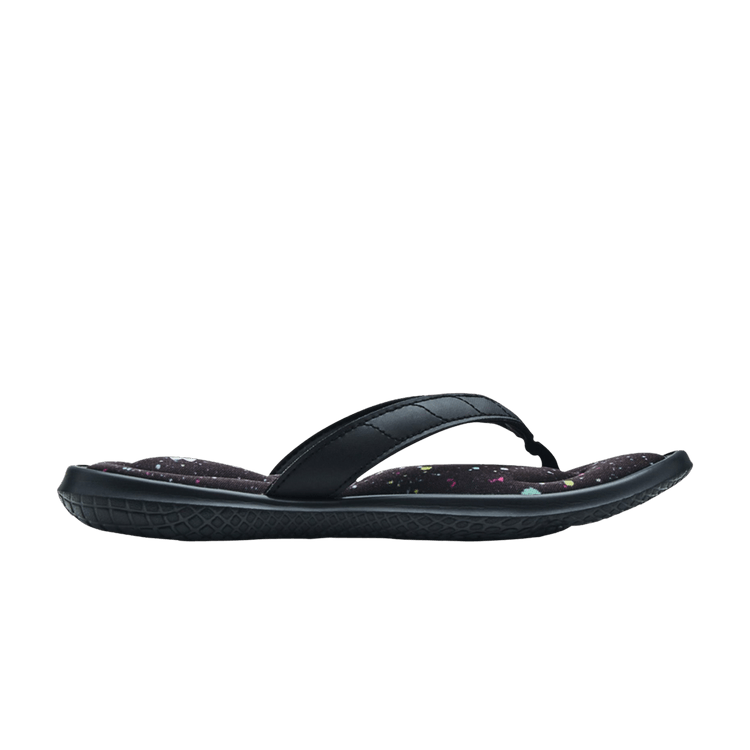 Under Armour Marbella 7 Graphic Footbed Sandal GS 'Black' — Black/White