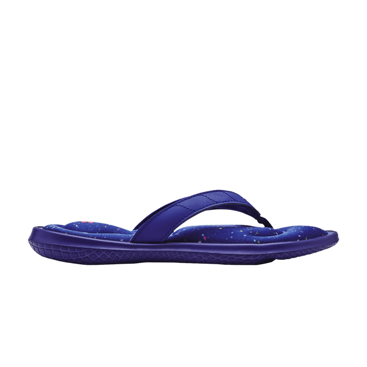 Under Armour Marbella 7 Graphic Footbed Sandal GS 'Ultra Indigo' — Ultra Indigo/Pink Shock