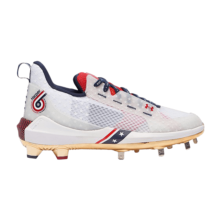 Under Armour Harper 6 Low ST 'USA' — White/Midnight Navy/Red