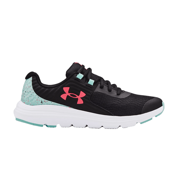 Under Armour Outhustle Print GS 'Black White' — Black/White