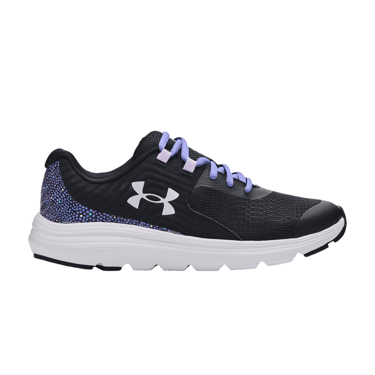 Under Armour Outhustle Print GS 'Baja Blue Spotted' — Black/Baja Blue