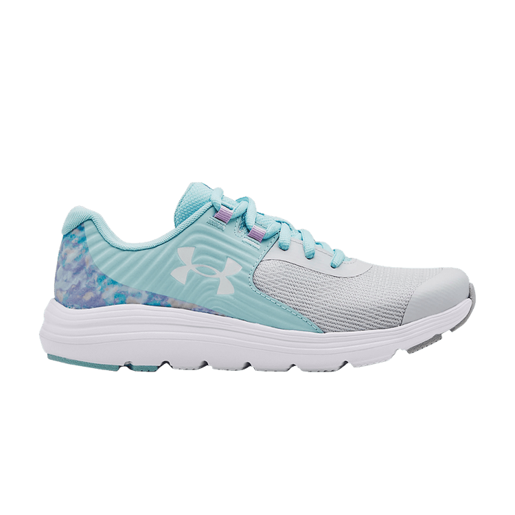 Under Armour Outhustle Print GS 'Opal Blue Halo Grey' — Opal Blue/Halo Grey