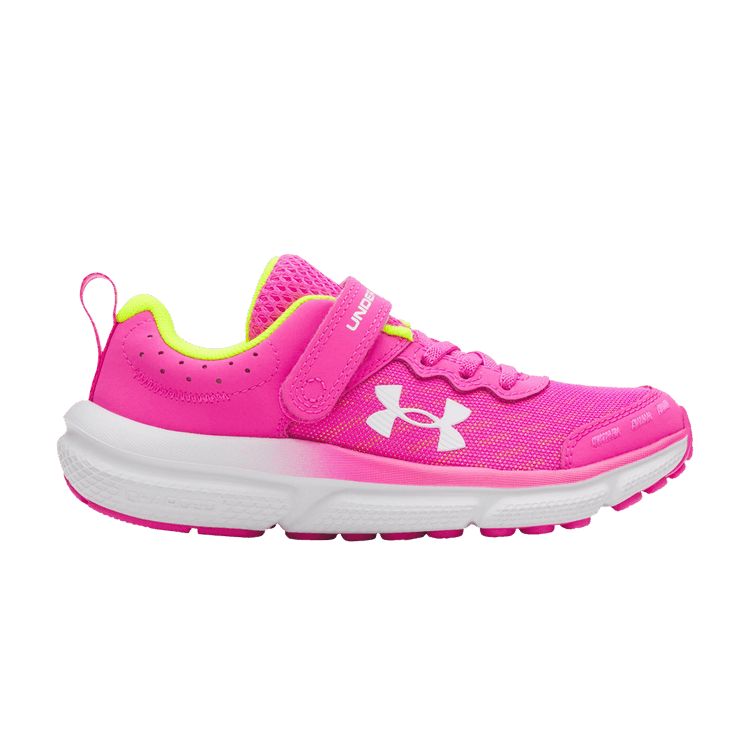 Under Armour Assert 10 AC PS 'Rebel Pink' — Rebel Pink/High Vis Yellow/White