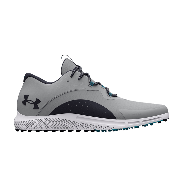 Under Armour Charged Draw 2 Spikeless Golf 'Grey Midnight Navy' — Mod Grey/Midnight Navy