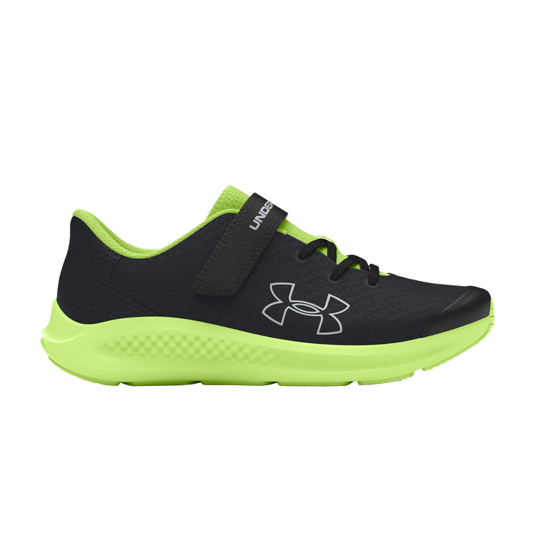 Under Armour Pursuit 3 AC PS 'Big Logo - Black Morph Green' — Black/Morph Green/Mod Grey
