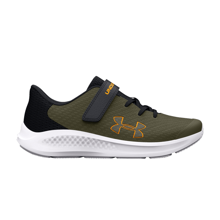 Under Armour Pursuit 3 AC PS 'Big Logo - Marine OD Green' — Marine Od Green/Black/Formula Orange