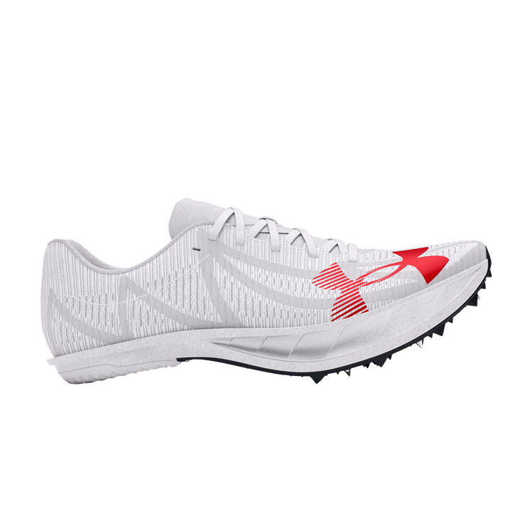 Under Armour Shakedown Elite 3 Mid Distance 'Metallic Silver Racer Red' — White/Metallic Silver/Racer Red