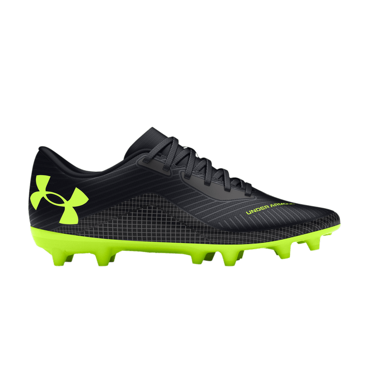Under Armour Shadow Select 2 FG Jr 'Black High Vis Yellow' — Black/Castlerock/High Vis Yellow