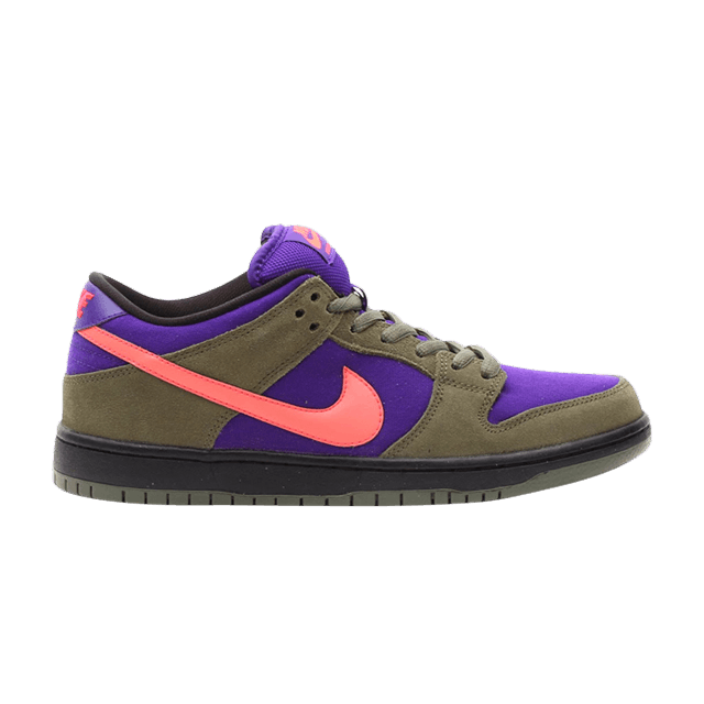 Nike Dunk Low Pro SB 'Medium Olive Atomic Red' — Mdm Olive/Atmc R-Elctr Prpl