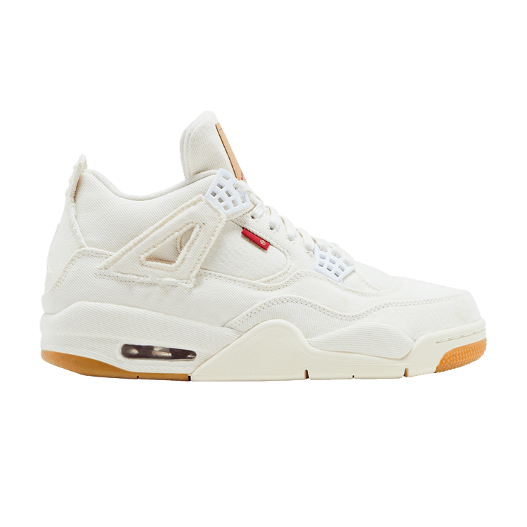 Levi's x Air Jordan 4 Retro 'White Denim' — White/White/White