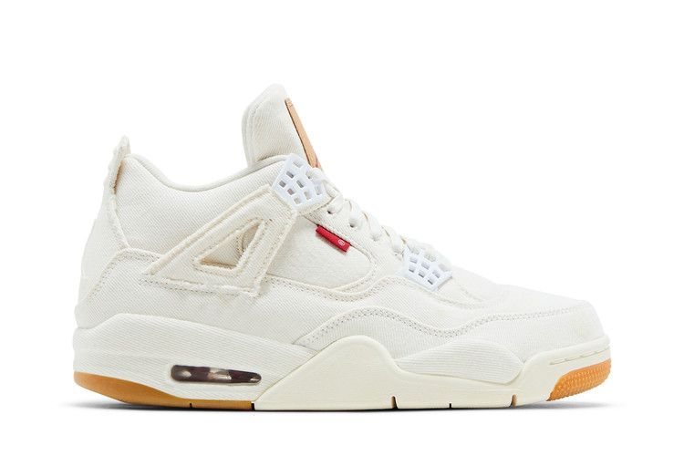 Levi's x Air Jordan 4 Retro 'White Denim' — White/White/White