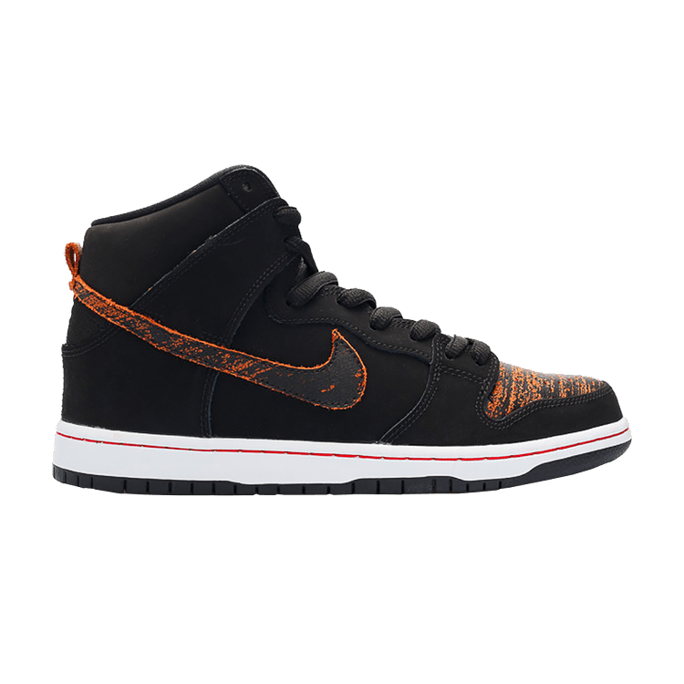 Nike Dunk High Pro SB 'Distressed Leather' — Black/Black-University Red