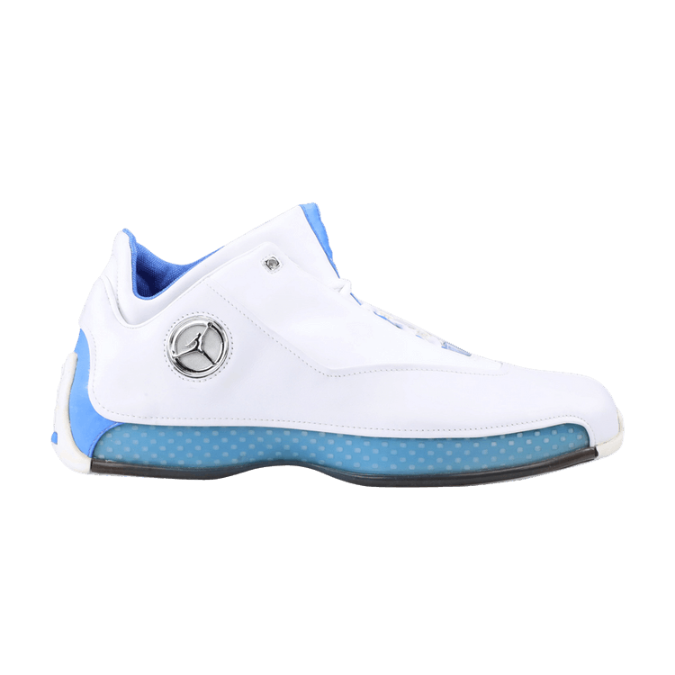 Air Jordan 18 OG Low GS 'University Blue' — White/Chrome/University Blue/Metallic Silver
