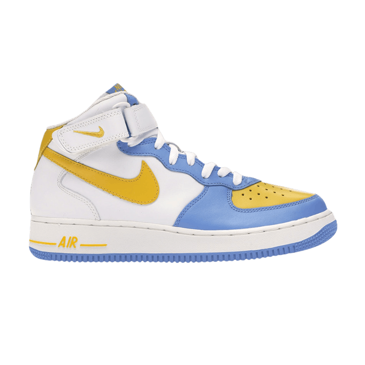 Nike Air Force 1 Mid — White/Baby Blue/Yellow