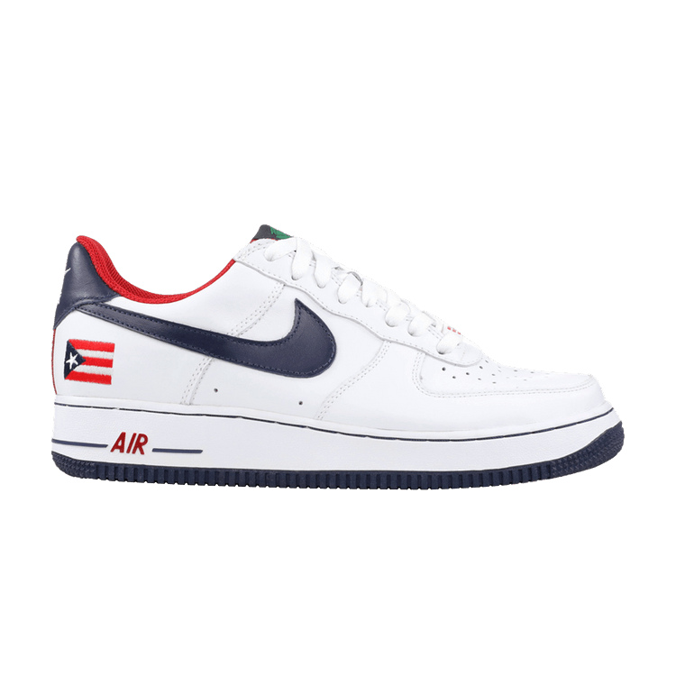 Nike Air Force 1 'Puerto Rico' — Wht/Mid Navy-Varsity Red(Pr6)