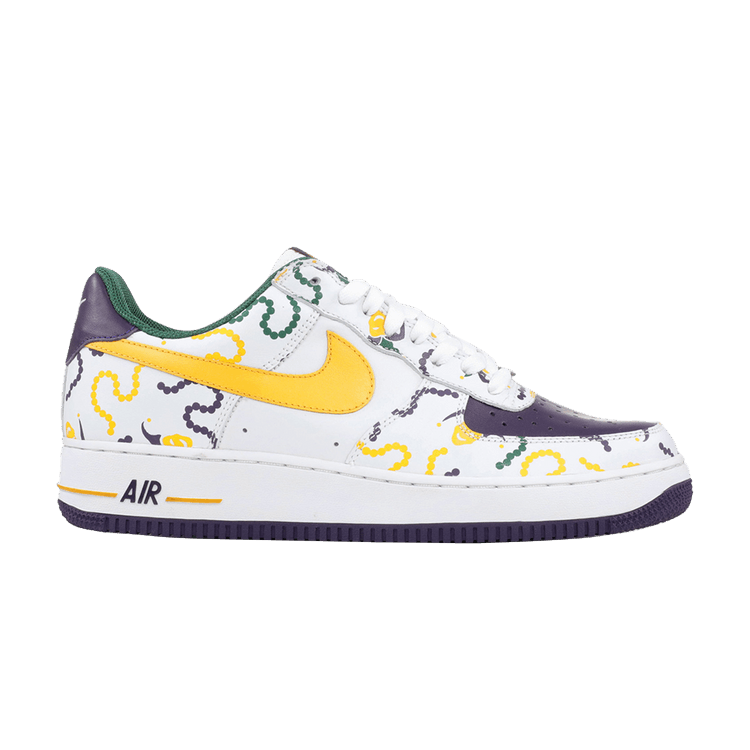 Nike Air Force 1 'Mardi Gras' — White/Md Yell-Qsr Purp-Dk Cypr