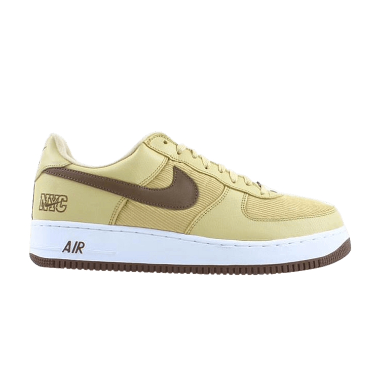 Nike Air Force 1 'NYC' — Gold Dust/Bison-White