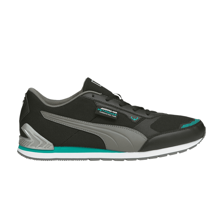 Mercedes F1 x Puma Track Racer 'Black Smoked Pearl Spectra Green' — Black/Smoked Pearl/Spectra Green