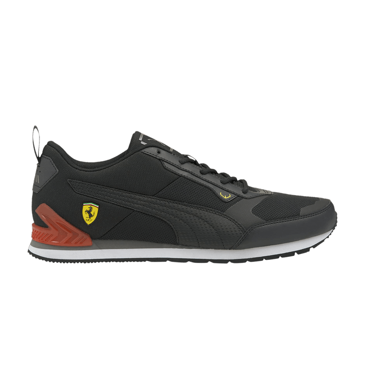Scuderia Ferrari x Puma Track Racer 'Black Saffron' — Black/Black/Saffron