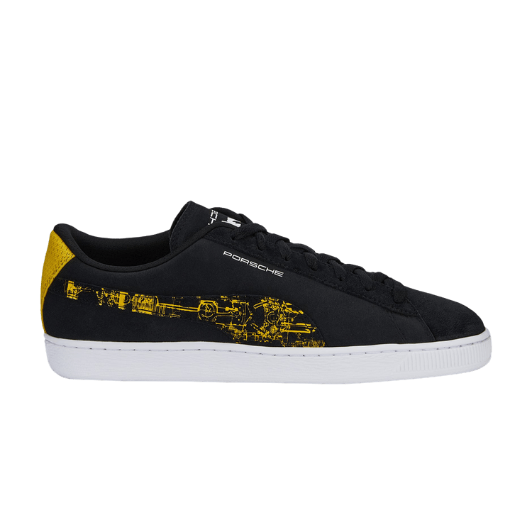 Porsche Legacy x Puma Suede 'Black Lemon Chrome' — Black/Lemon Chrome/White