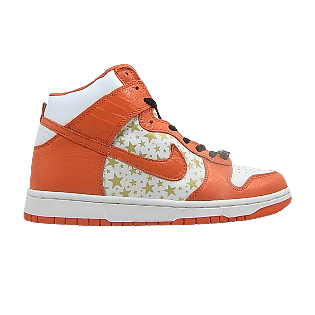 Supreme x Nike Dunk High Pro SB 'Orange' — White/College Orange