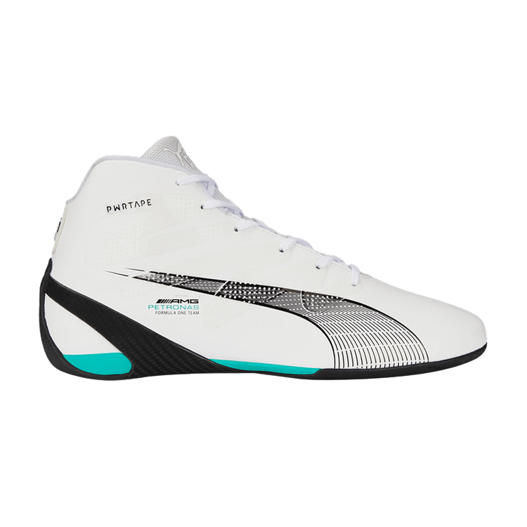 Mercedes-AMG Petronas F1 x Puma Carbon Cat Mid 'White Spectra Green' — White/Spectra Green/Black