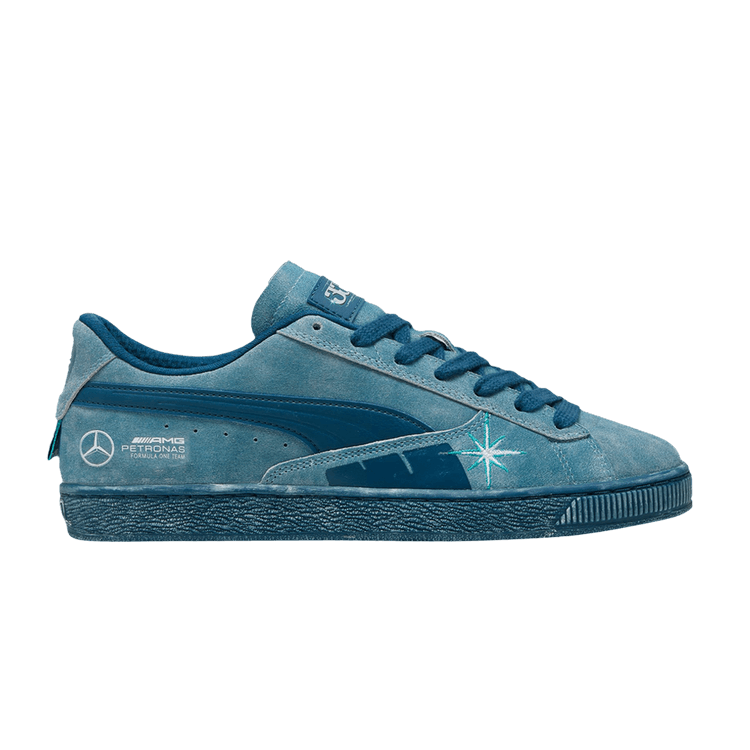 Mercedes-AMG Petronas F1 x Puma Suede T 'Crews Go Summer' — Ocean Tropic