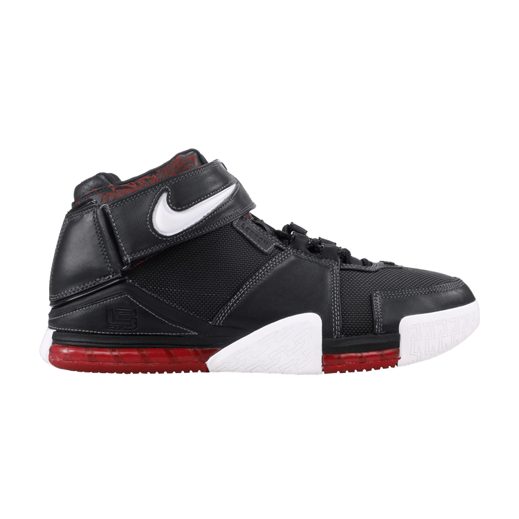 Nike Zoom LeBron 2 'Black Crimson' Sample — Black/White/Metallic Silver/Varsity Red