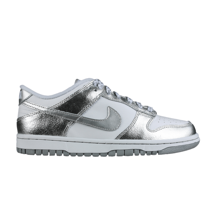 Nike Dunk Low GS 'White Metallic Silver' — White/Metallic Silver