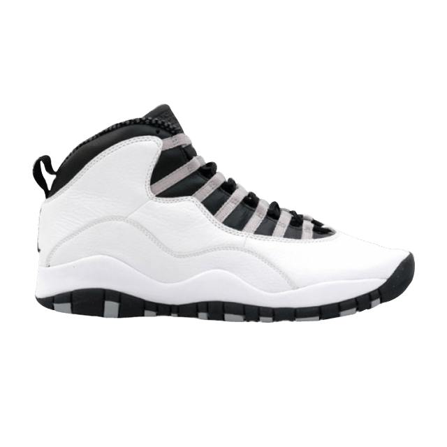 Air Jordan 10 Retro 'Steel' 2005 — White/Black-Light Steel Grey-Varsity Red