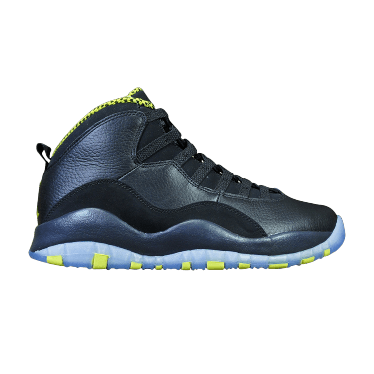 Air Jordan 10 Retro GS 'Venom' — Black/Vnm Green-Cl Gry-Anthrct