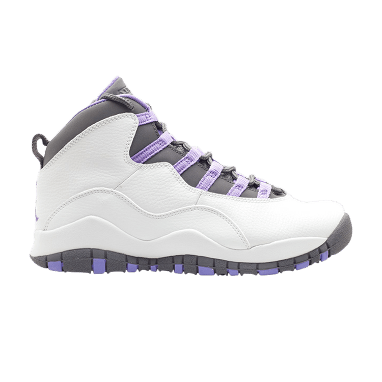 Air Jordan 10 Retro GS — White/Medium Violet-Light Graphite