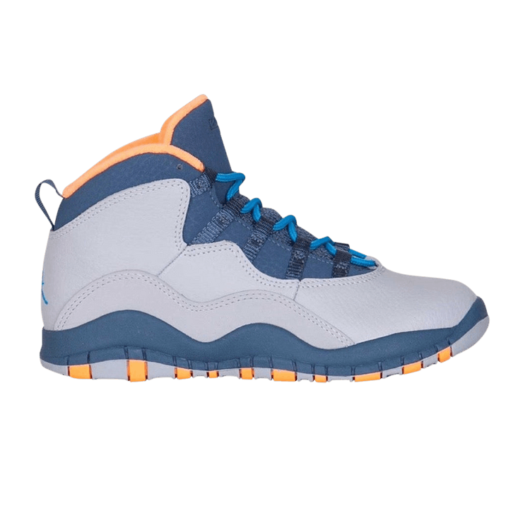 Air Jordan 10 Retro Ps 'Bobcats' — Wlf Gry/Dk Pwdr Bl-Nw Slt-Atmc