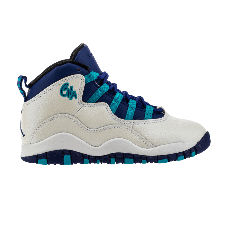 Air Jordan 10 Retro PS 'Charlotte Hornets' — White/Concord Blue/Purple