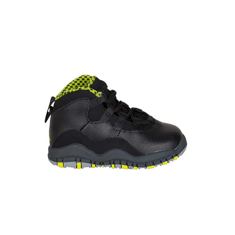 Air Jordan 10 Retro TD 'Venom' — Black/Venom Green/Cool Grey/Anthacrite