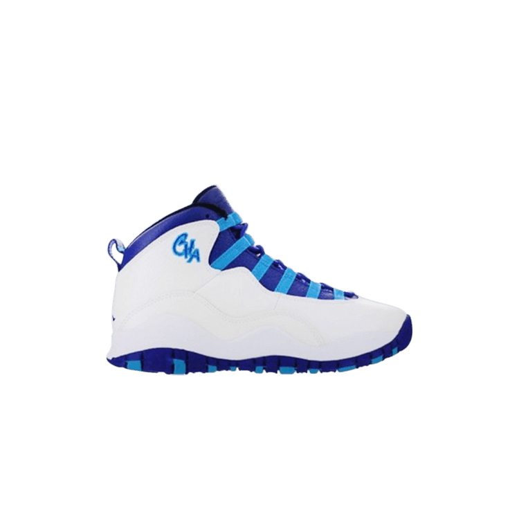 Air Jordan 10 Retro BT 'Charlotte Hornets' — White / Concord Blue-Blue Lagoon-Black