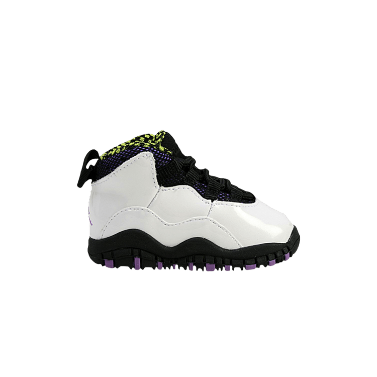 Air Jordan 10 Retro TD 'Violet Pop' — White/Violet Pop/Cyber/Black
