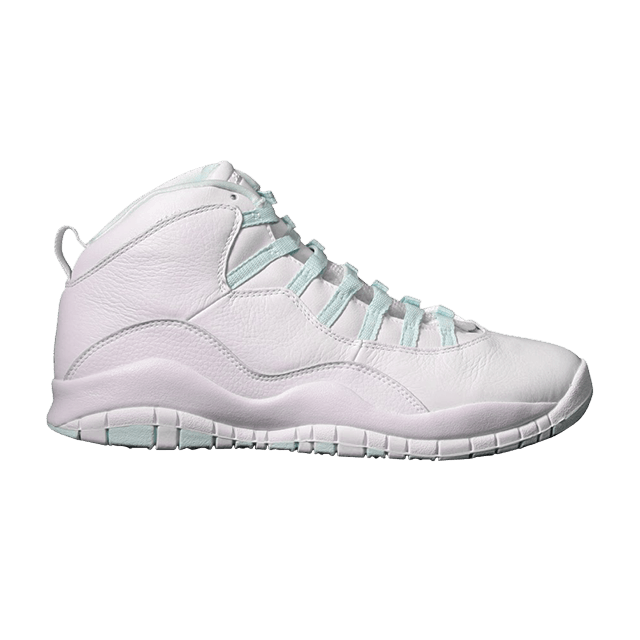 Wmns Air Jordan 10 Retro — White/Ice Green-Varsity Red