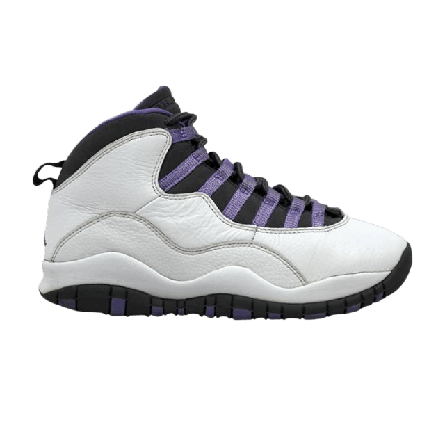 Wmns Air Jordan 10 Retro 'White Medium Violet' — White/Medium Violet-Light Graphite
