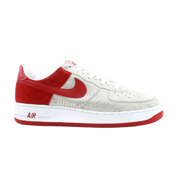 Nike Air Force 1 Premium 'Christmas' — Metallic Silver/Varsity Red-White