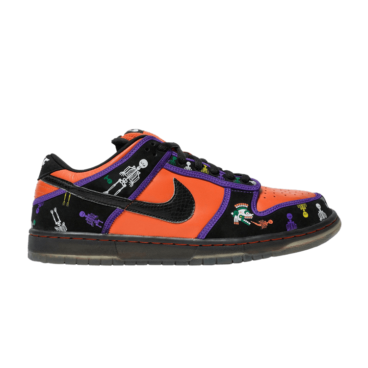 Nike Dunk Low Premium SB 'Day of the Dead' Sample — Orange Blaze/Black/White
