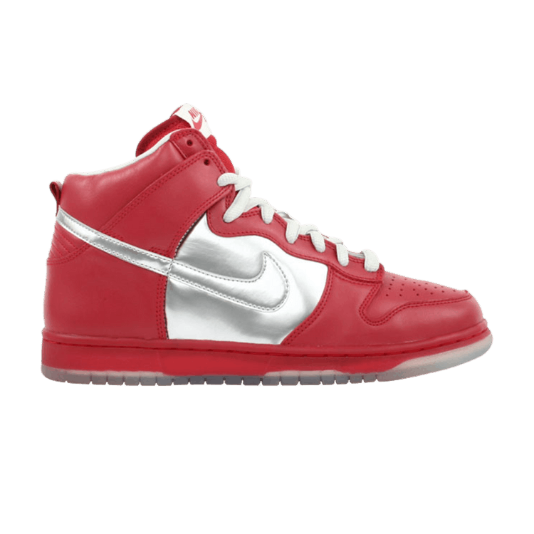 Nike Dunk High Premium SB 'Mork &amp; Mindy' — Chrome/Chrome-Varsity Red