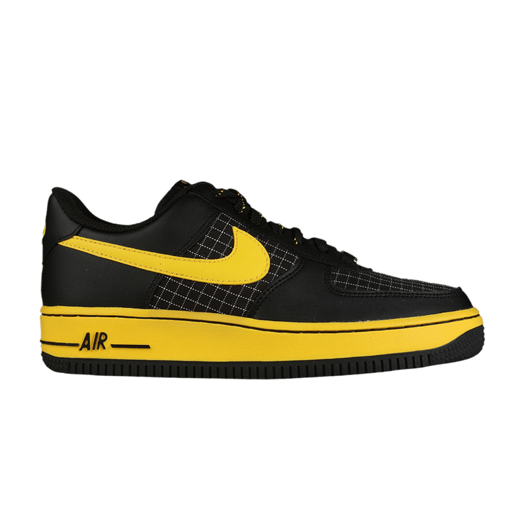 Nike Air Force 1 GS 'Black Speed Yellow Grid' — Black/Speed Yellow