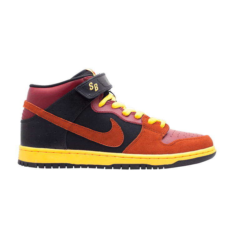 Nike Dunk Mid SB 'Ostrich' — Team Red/Rugged Orange-Black-Laser Orange